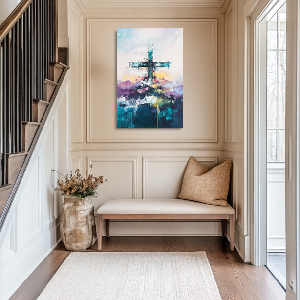 Pastel and Abstract Cross
