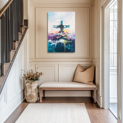 Pastel and Abstract Cross
