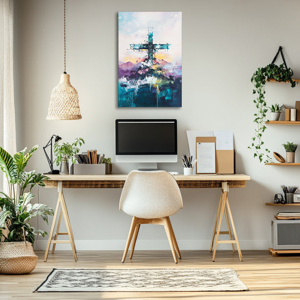Pastel and Abstract Cross