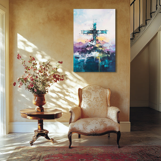 Pastel and Abstract Cross