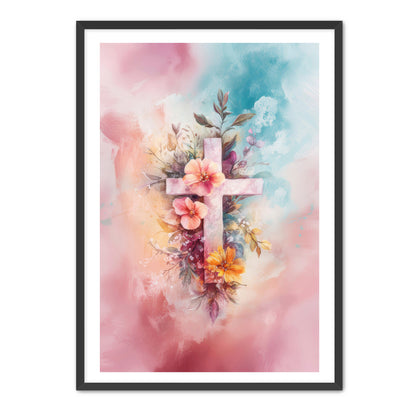 Pink Art Print with Watercolor