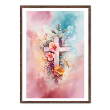 Pink Art Print with Watercolor