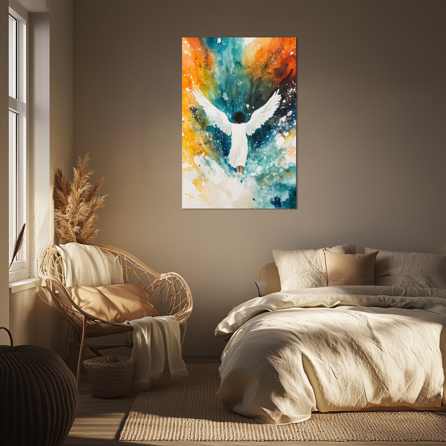 Pretty Wingspan Angel Painting