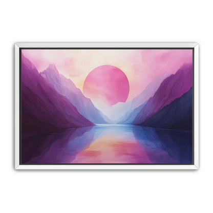 Purple Sunset in Mountains Art
