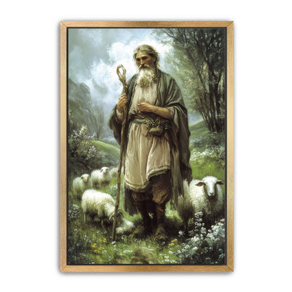 Shepherd and Lambs