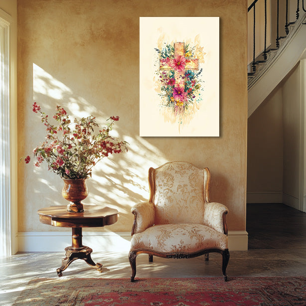 Watercolor Cross Print