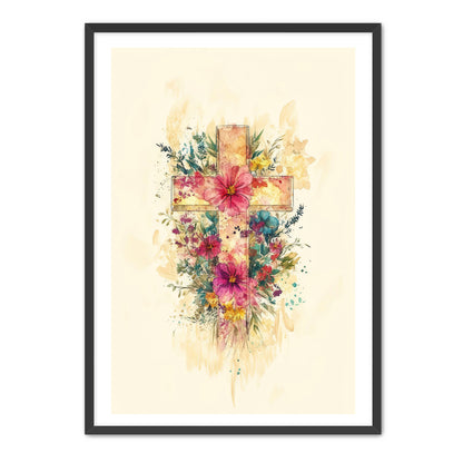 Watercolor Cross Print