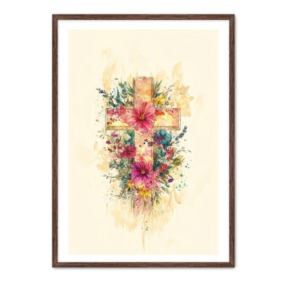 Watercolor Cross Print