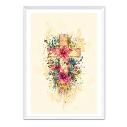 Watercolor Cross Print