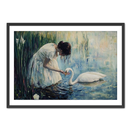 Woman and Swan