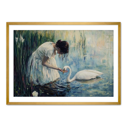 Woman and Swan