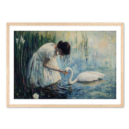 Woman and Swan