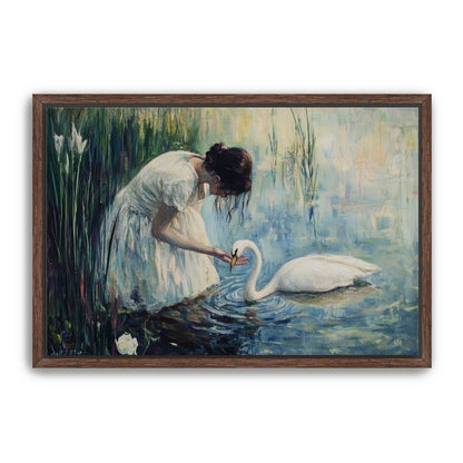 Woman and Swan