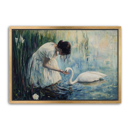 Woman and Swan