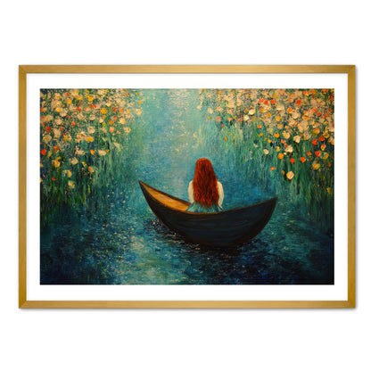 Woman in Boat Art