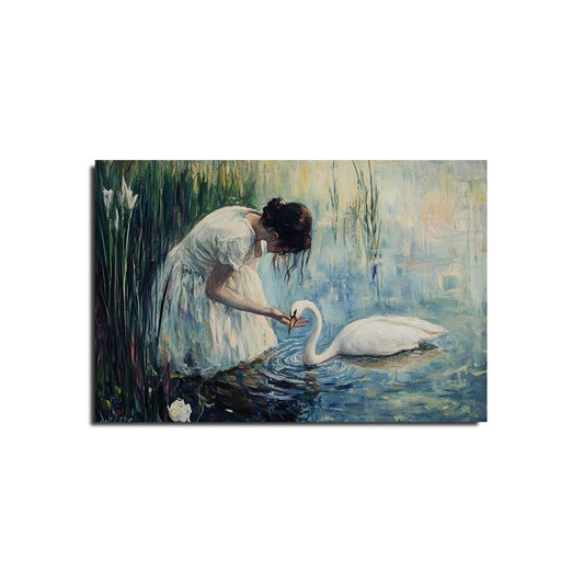 Woman and Swan
