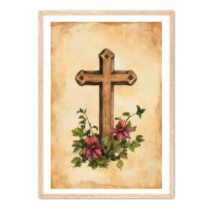 Wooden Cross Print